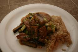 hoisin eggplant and bok choy