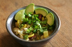 Posole - a hearty Mexican soup made with hominy